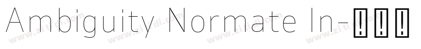 Ambiguity Normate In字体转换